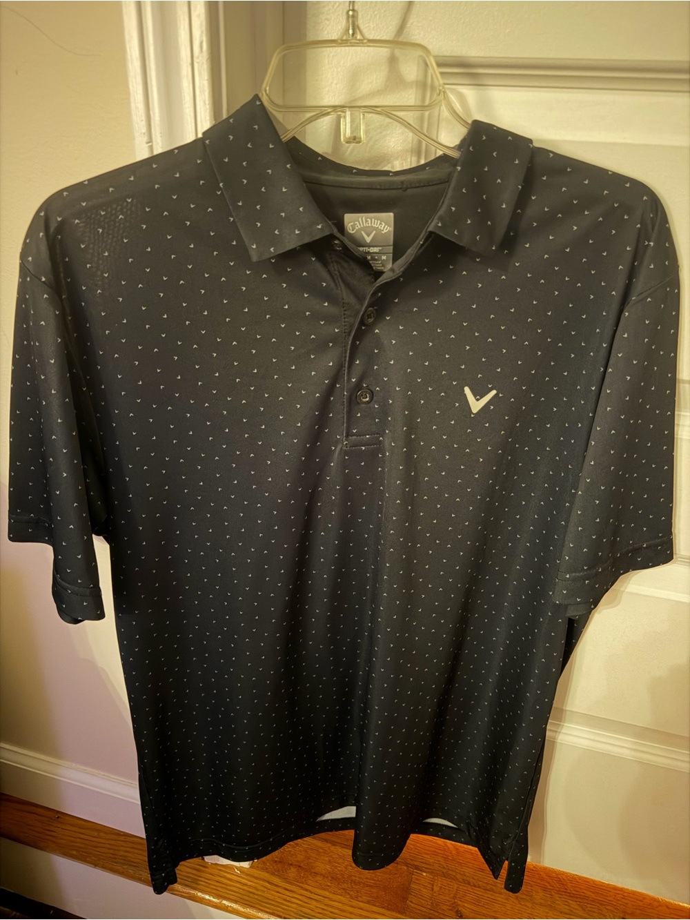 Callaway Men's Black Microprint Golf Polo